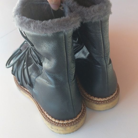 NWOT PALOMA BARCELO Peep Toe Leather Booties - Picture 14 of 15